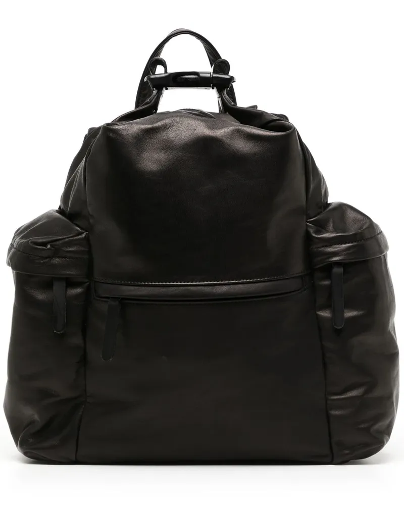 Yohji Yamamoto Rucksack aus Leder Schwarz