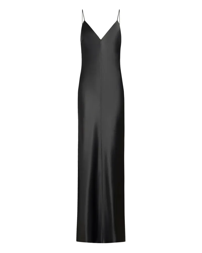 12 STOREEZ Spaghettikleid aus Satin - Grau Grau
