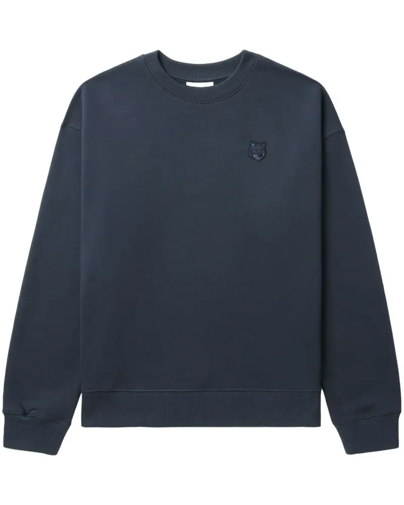 Kitsuné Sweatshirt mit Bold Fox Head-Patch - Blau Blau