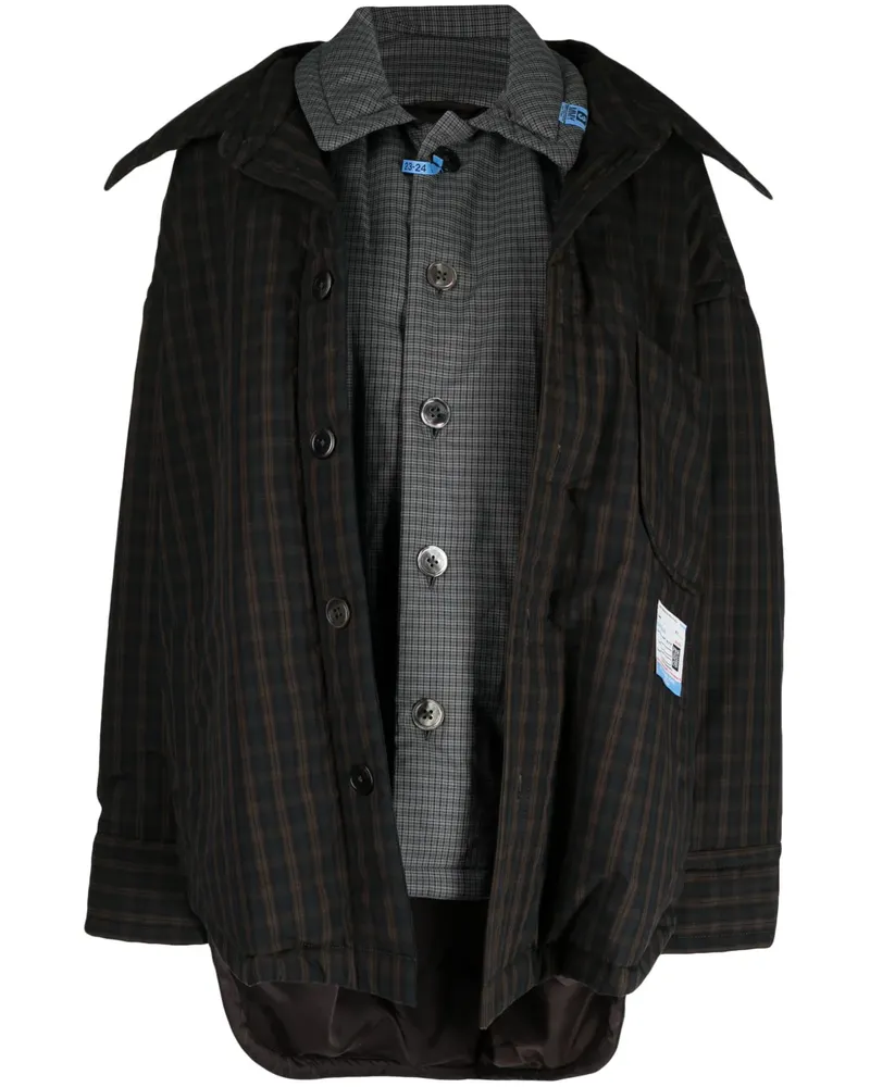 MIHARAYASUHIRO Mantel im Layering-Look - Braun Braun