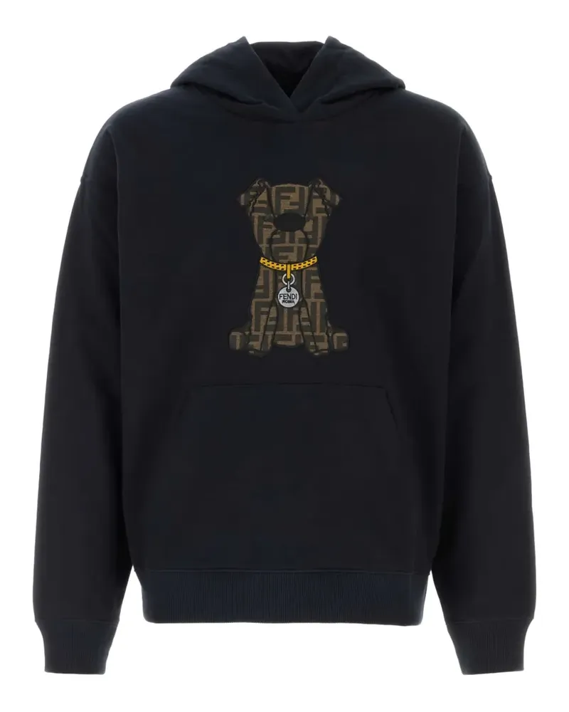 Fendi Hoodie mit Hundemotiv - Blau Blau