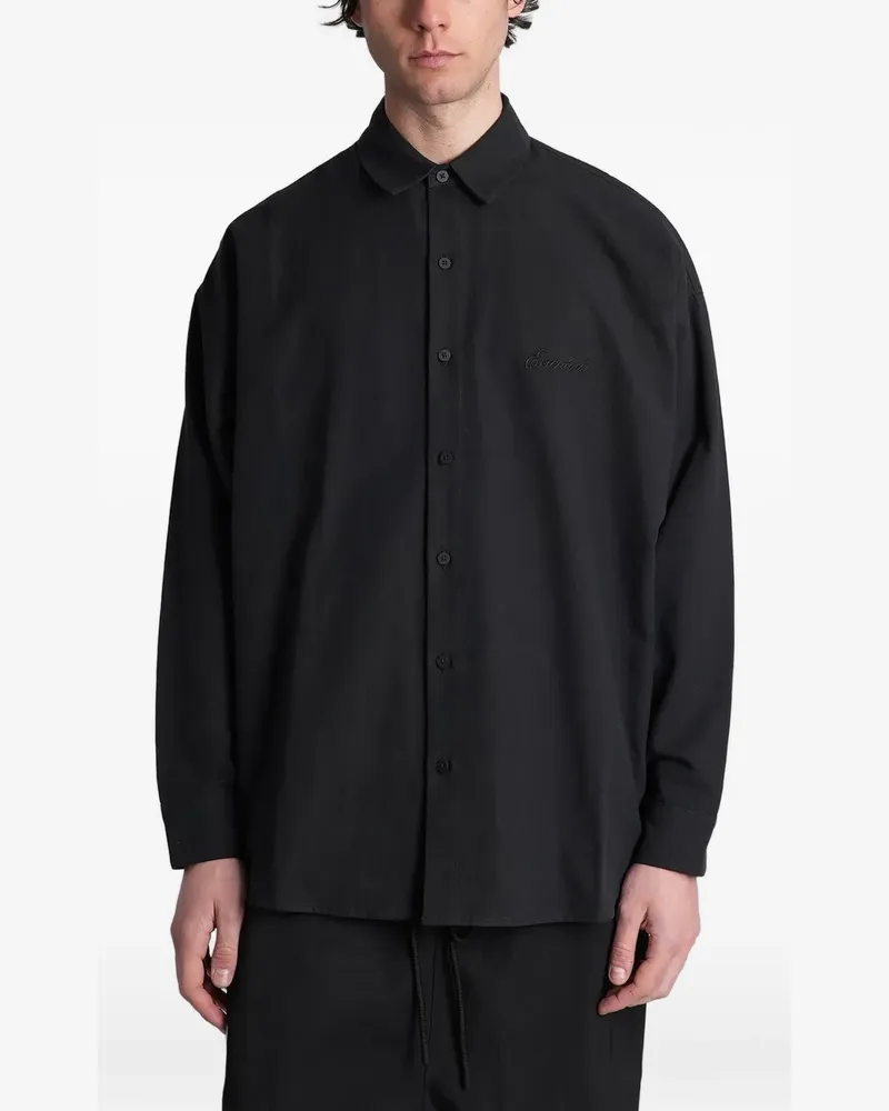 Fear of God logo-embroidered long-sleeve shirt - Schwarz Schwarz