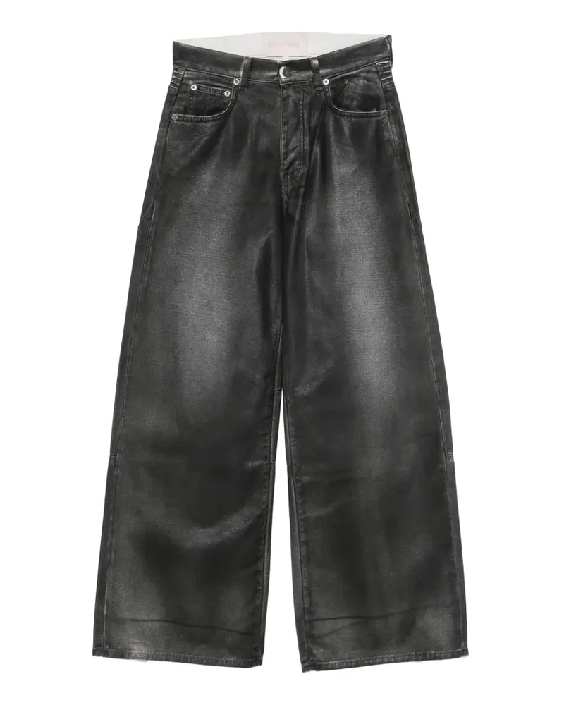 Circus Hotel Jeans mit weitem Bein - Schwarz Schwarz