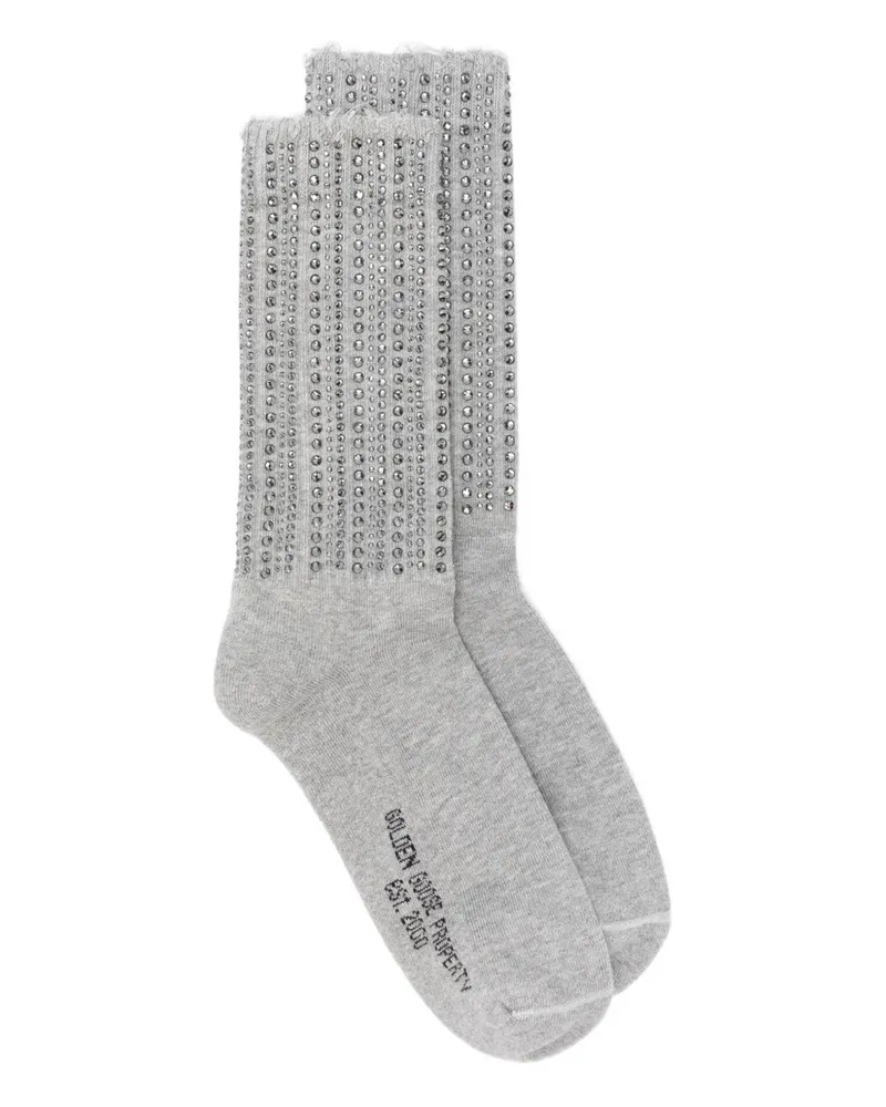 Golden Goose Socken mit Kristallen - Grau Grau