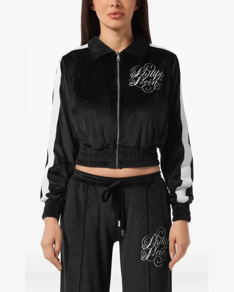 Philipp Plein Sportjacke mit Einsätzen - Schwarz Schwarz