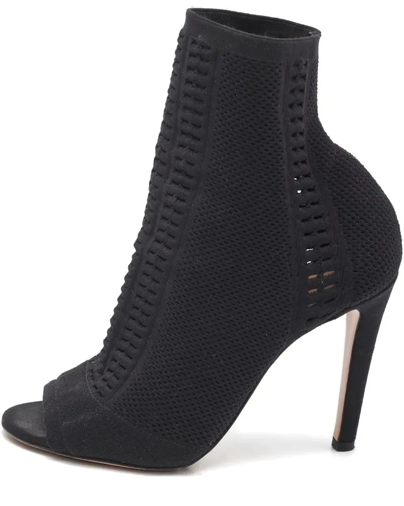 Gianvito Rossi Pre-owned Peeptoe-Stiefel 115mm - Schwarz Schwarz