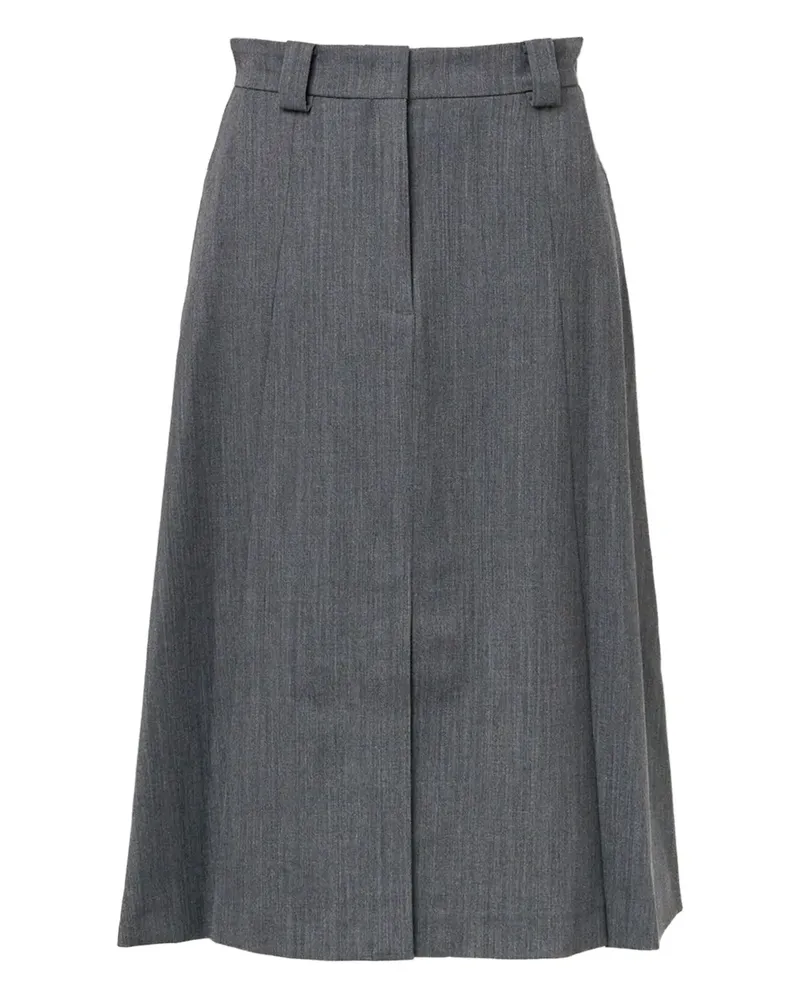 N° 21 pleated-detail midi skirt - Grau Grau