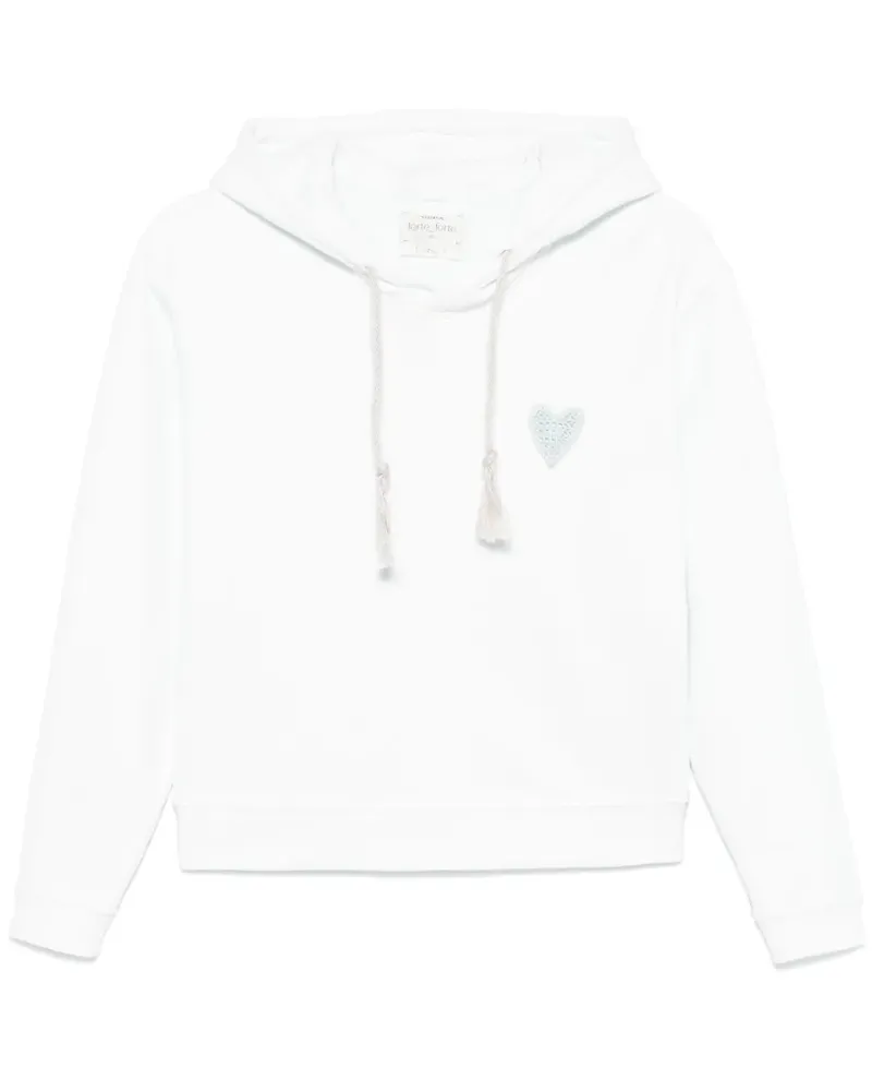 forte_forte Hoodie mit Logo-Patch - Blau Blau
