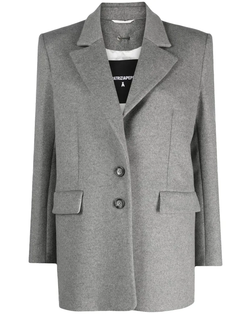 Patrizia Pepe Einreihiger Blazer Grau