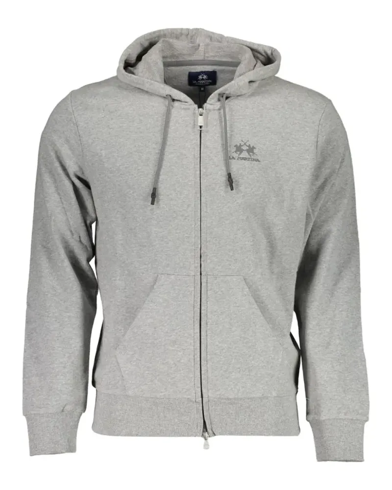 La Martina zip-up cotton hoodie - Grau Grau