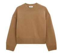 Kaschmirpullover mit Rundhalsausschnitt - Braun