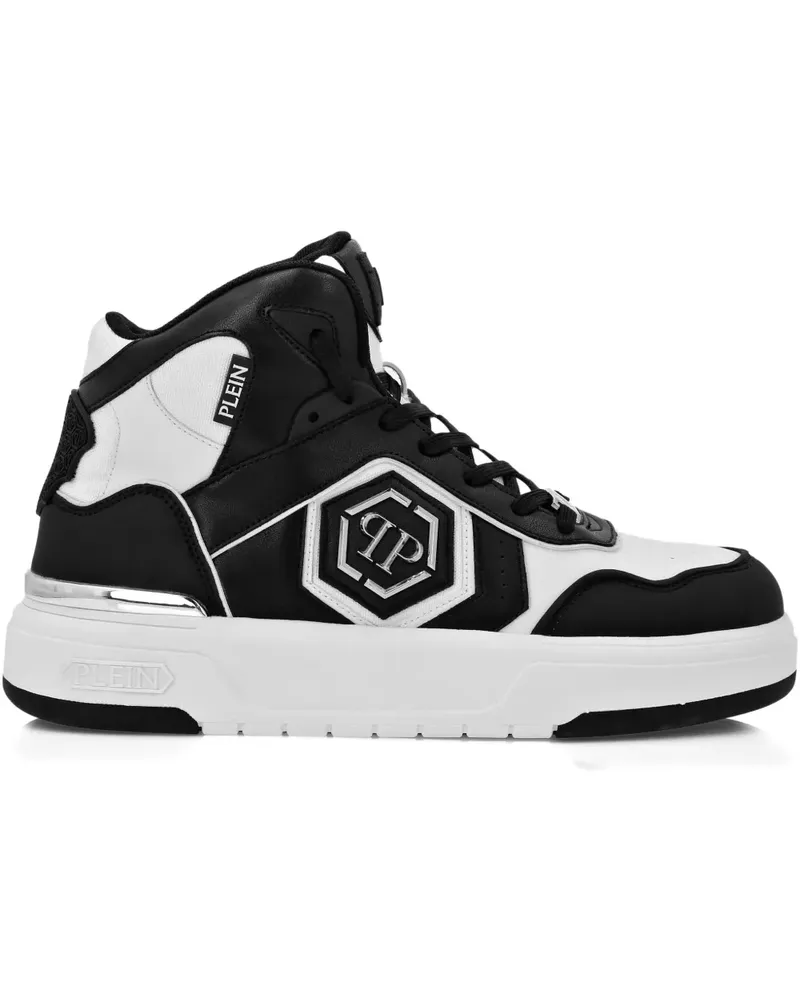 Philipp Plein Sneakers mit Logo-Schild - Schwarz Schwarz