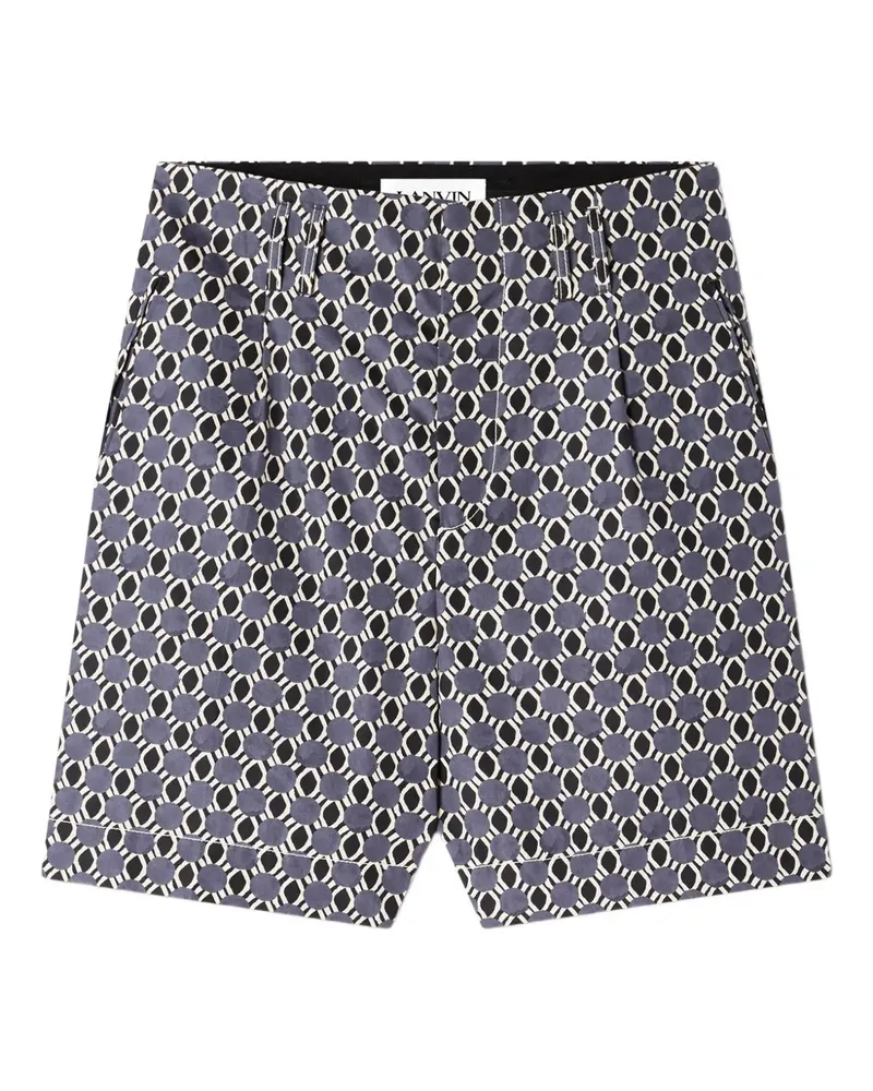 Lanvin Gemusterte Shorts - Blau Blau