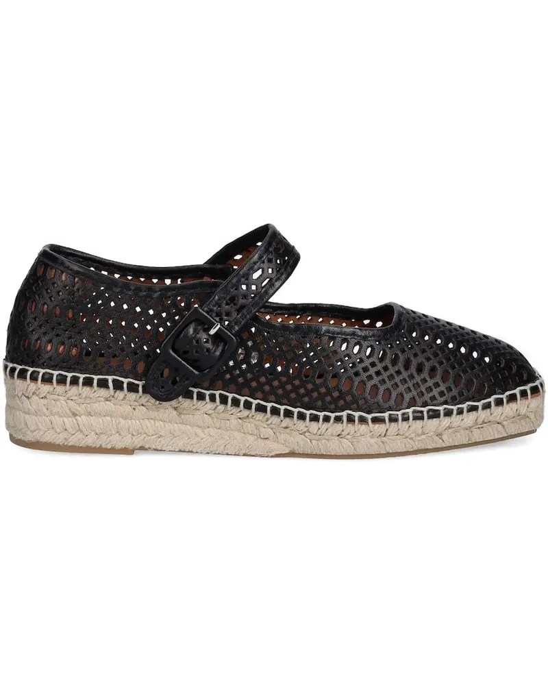 Billi Bi Espadrilles mit perforierter Schnalle - Schwarz Schwarz