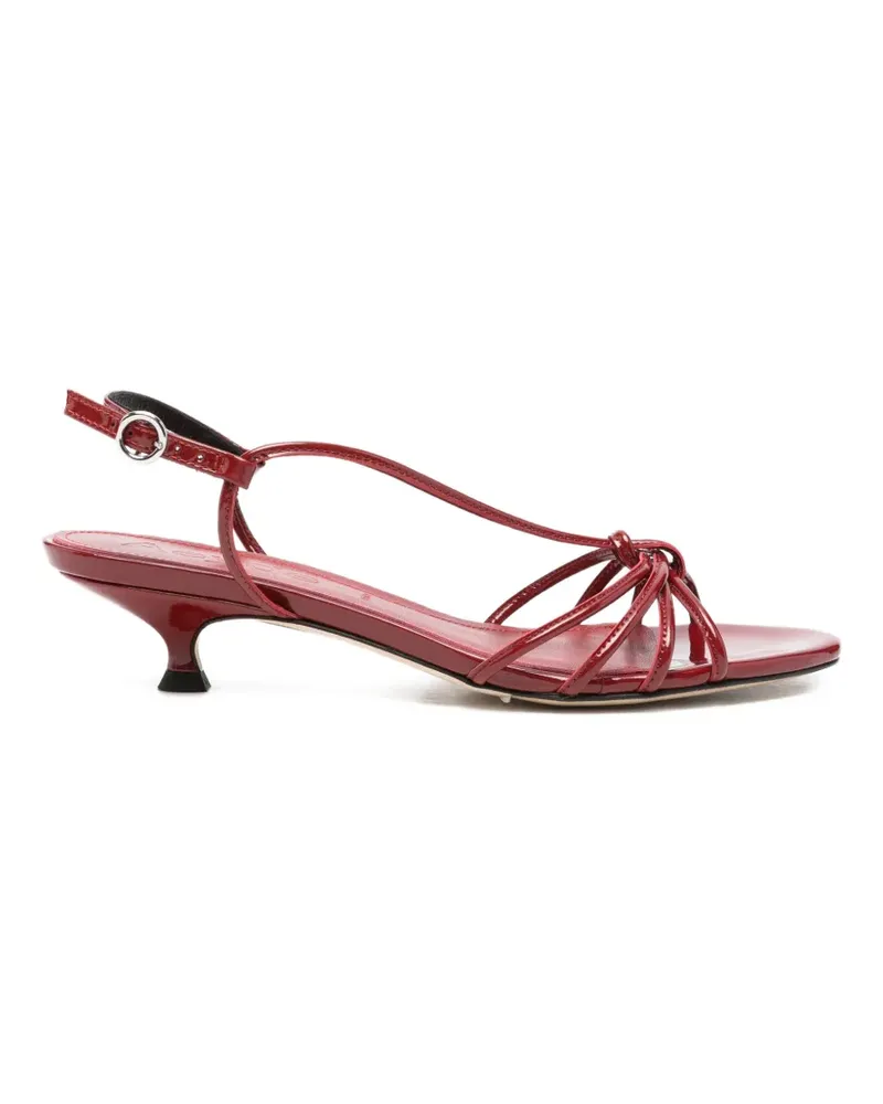 aeyde knotted patent-leather sandals - Rot Rot