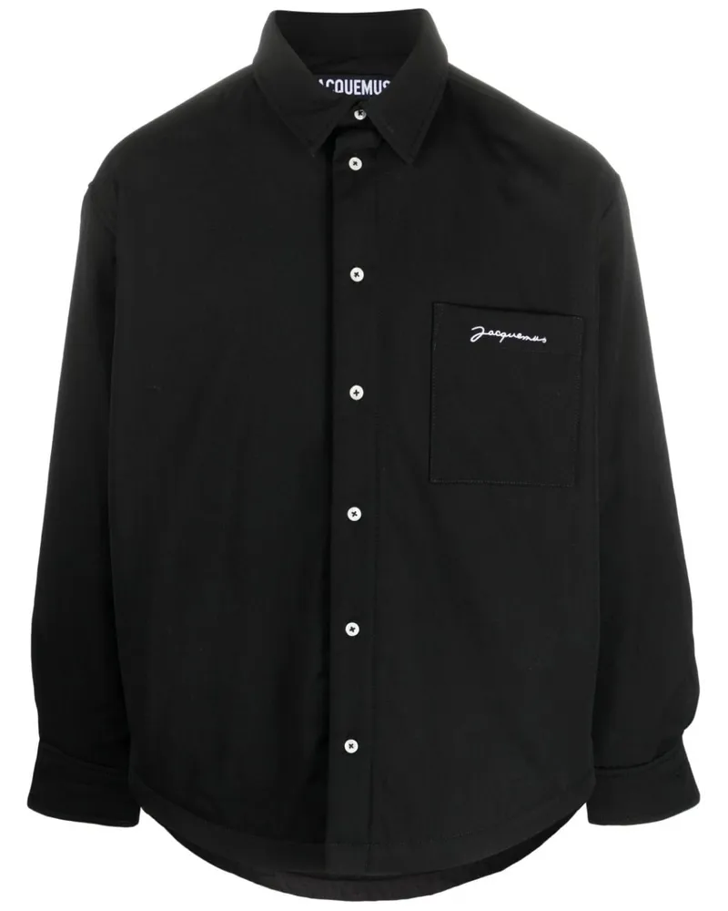Jacquemus La Chemise Boulanger Hemdjacke - Schwarz Schwarz