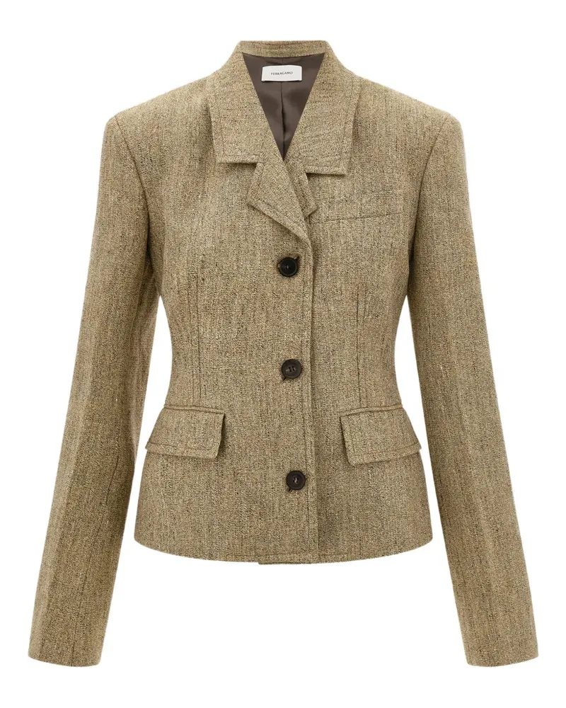 Ferragamo Einreihiges Sakko mit Klappentaschen - Nude Nude