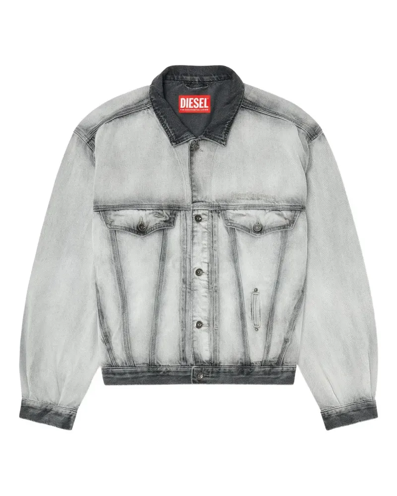 Diesel Geknöpfte Jeansjacke - Grau Grau