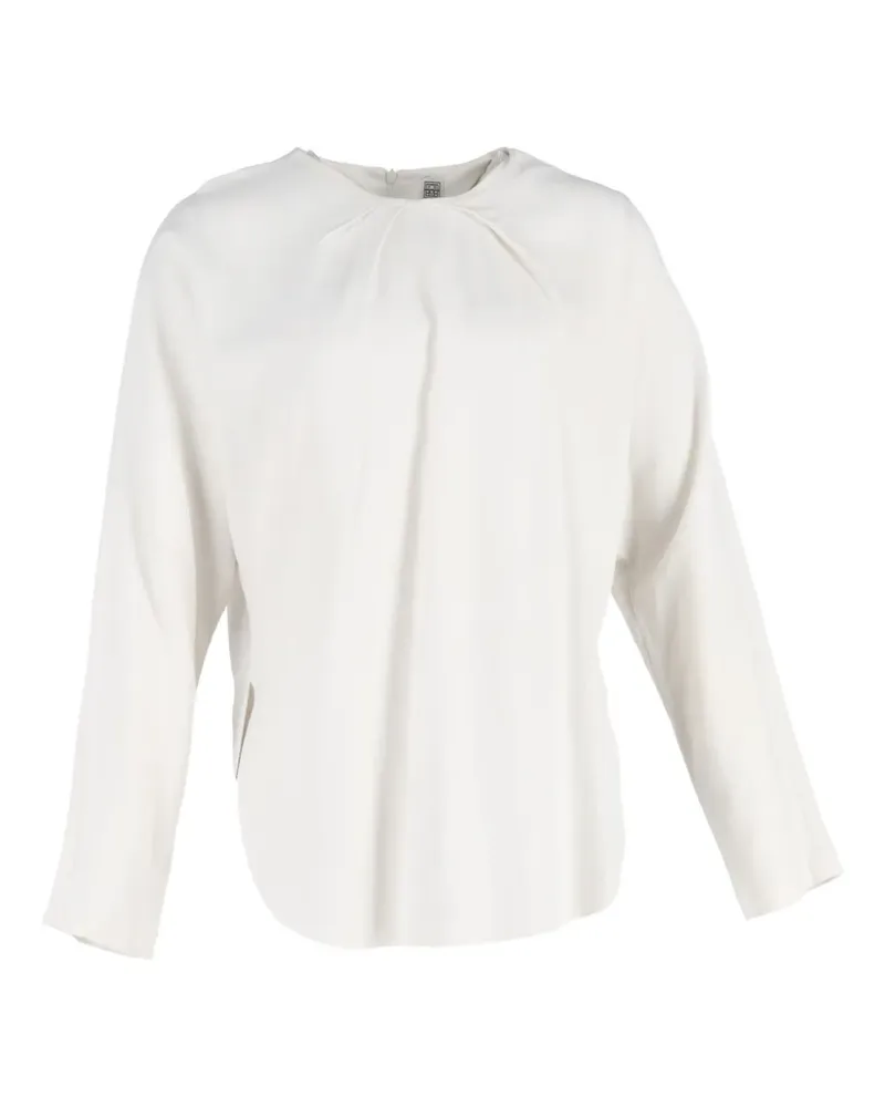 Totême Bluse mit Raffung - Weiß Weiß