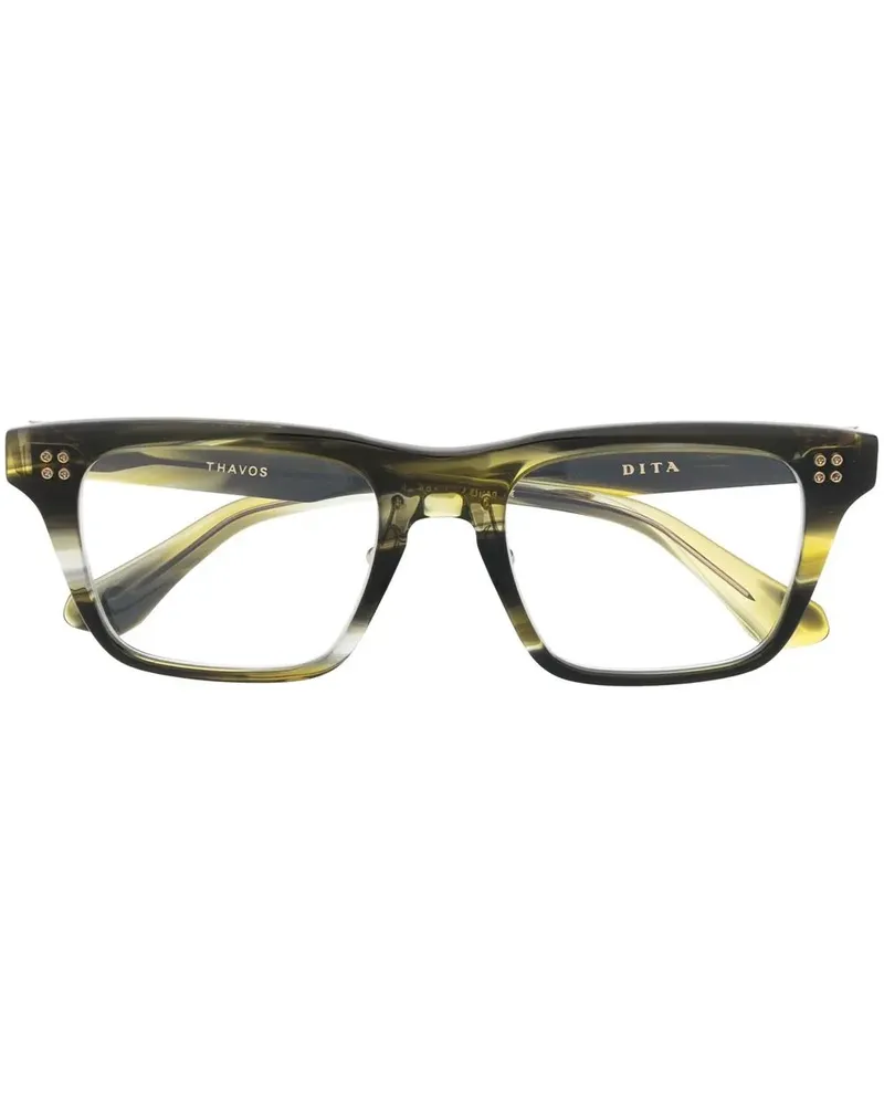 DITA Thavos Brille mit eckigem Gestell - Grün Grün