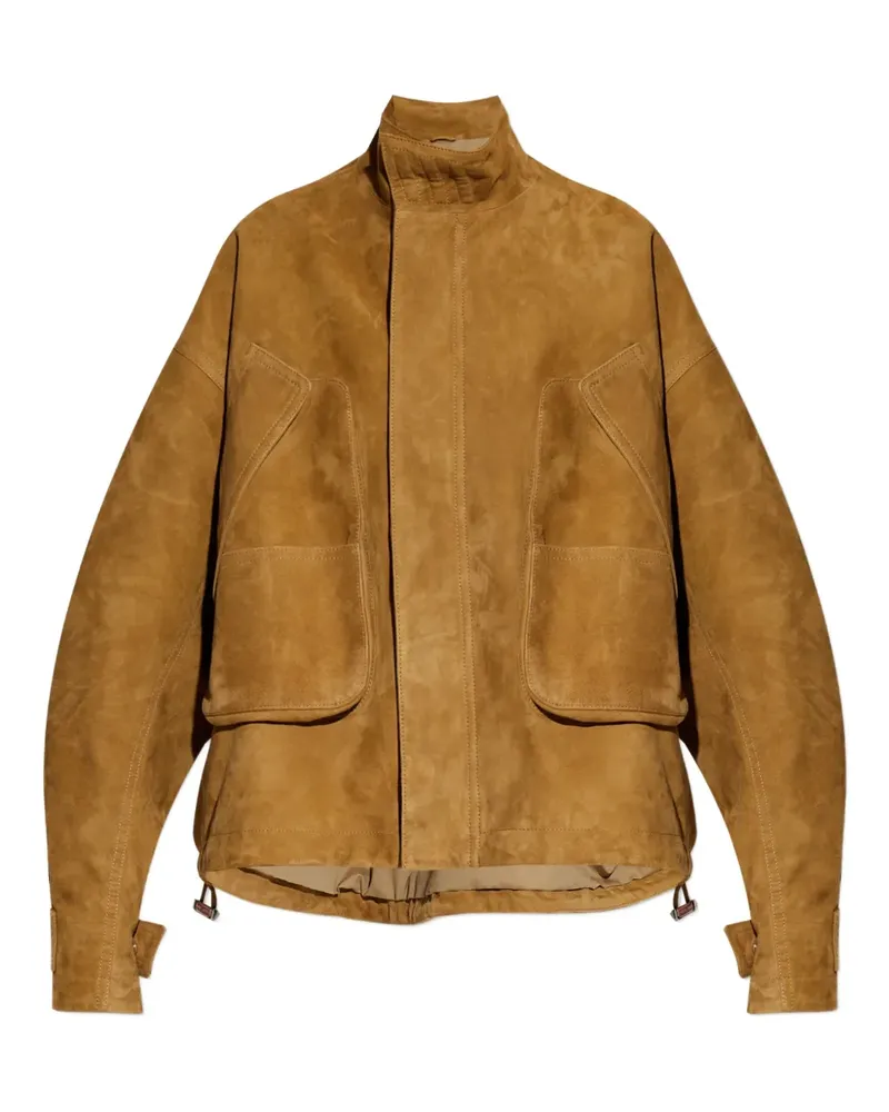 ATTICO Wildlederjacke mit Seitentaschen - Braun Braun