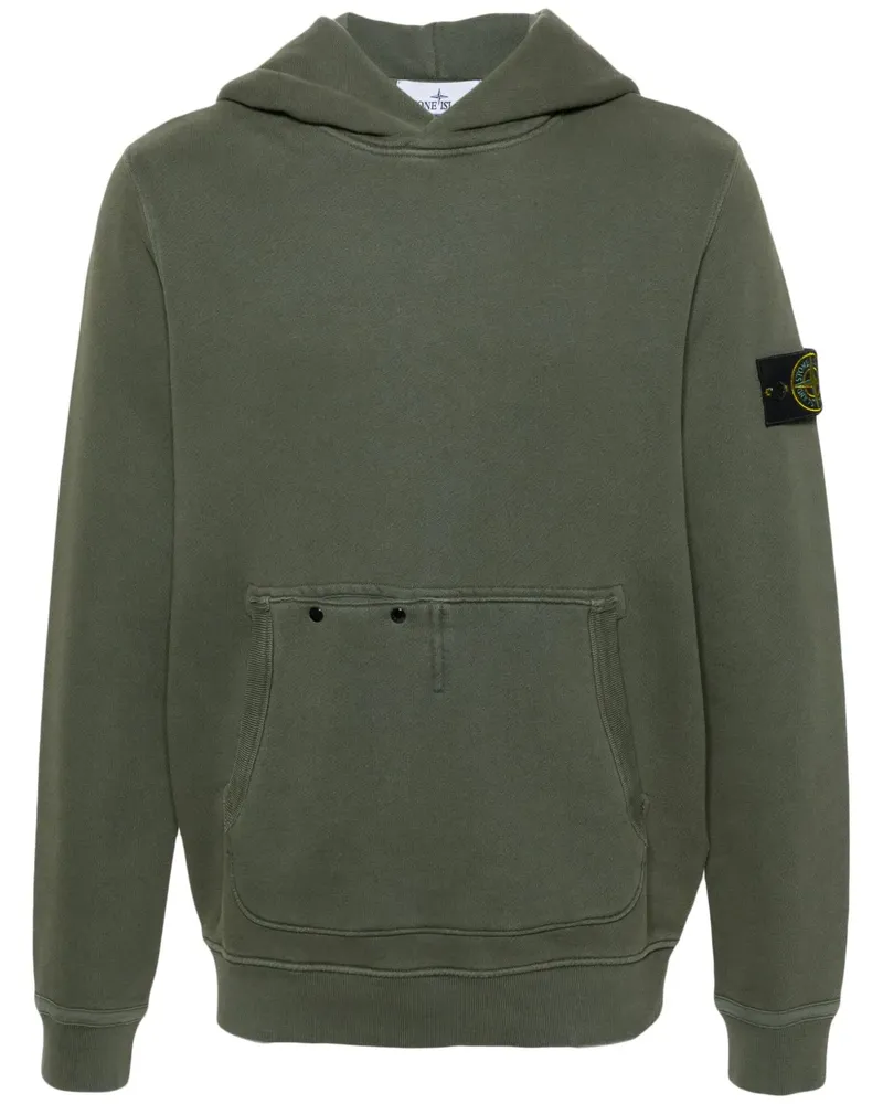 Stone Island Hoodie mit Kompass-Patch - Grün Grün