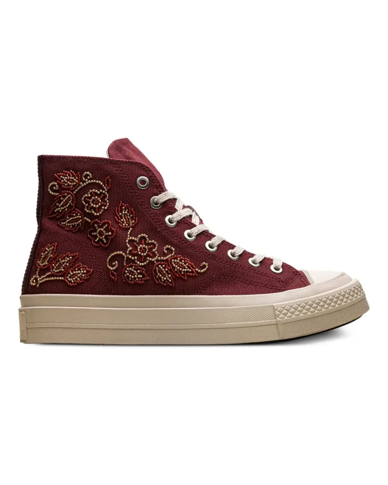 Converse Chuck Taylor All Star Hi Sneakers mit Perlen - Rot Rot