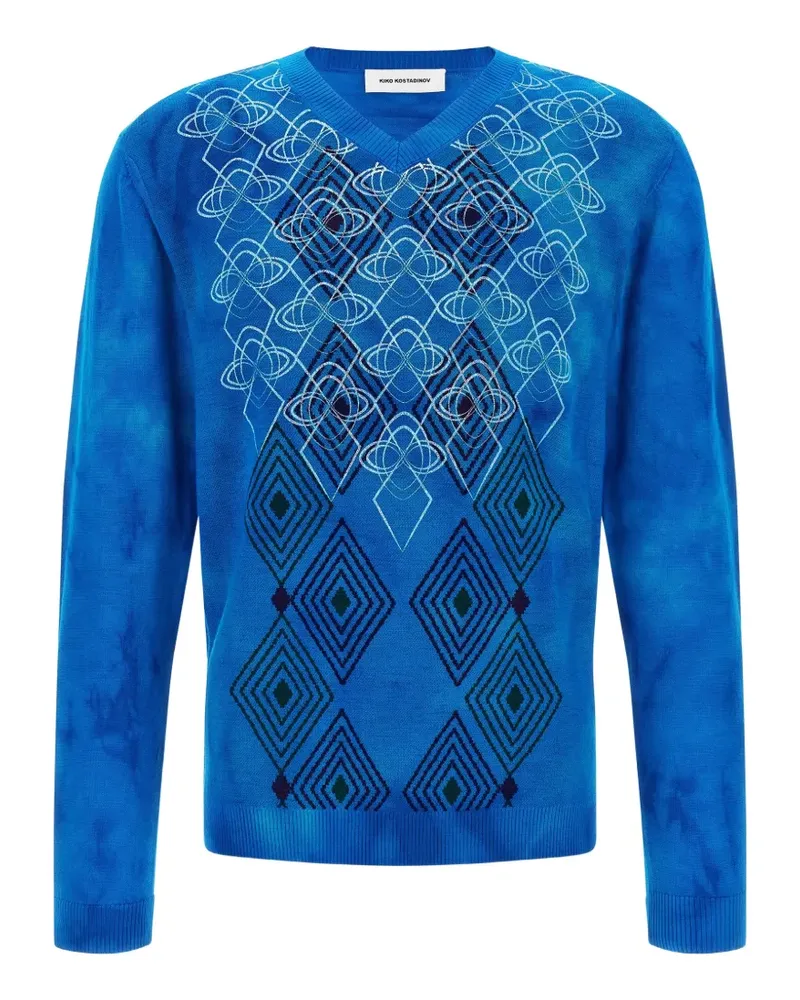KIKO KOSTADINOV Hatha Pullover mit V-Ausschnitt - Blau Blau
