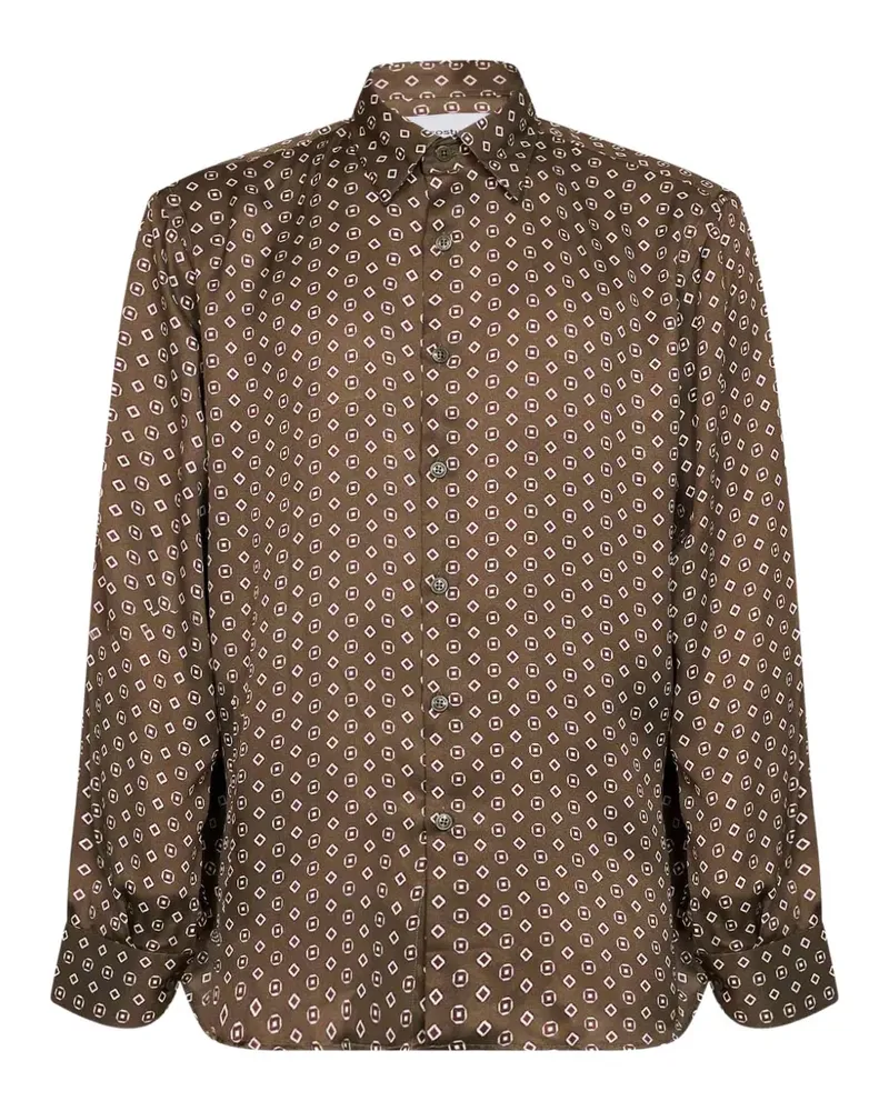 Costumein Hemd mit geometrischem Print - Braun Braun