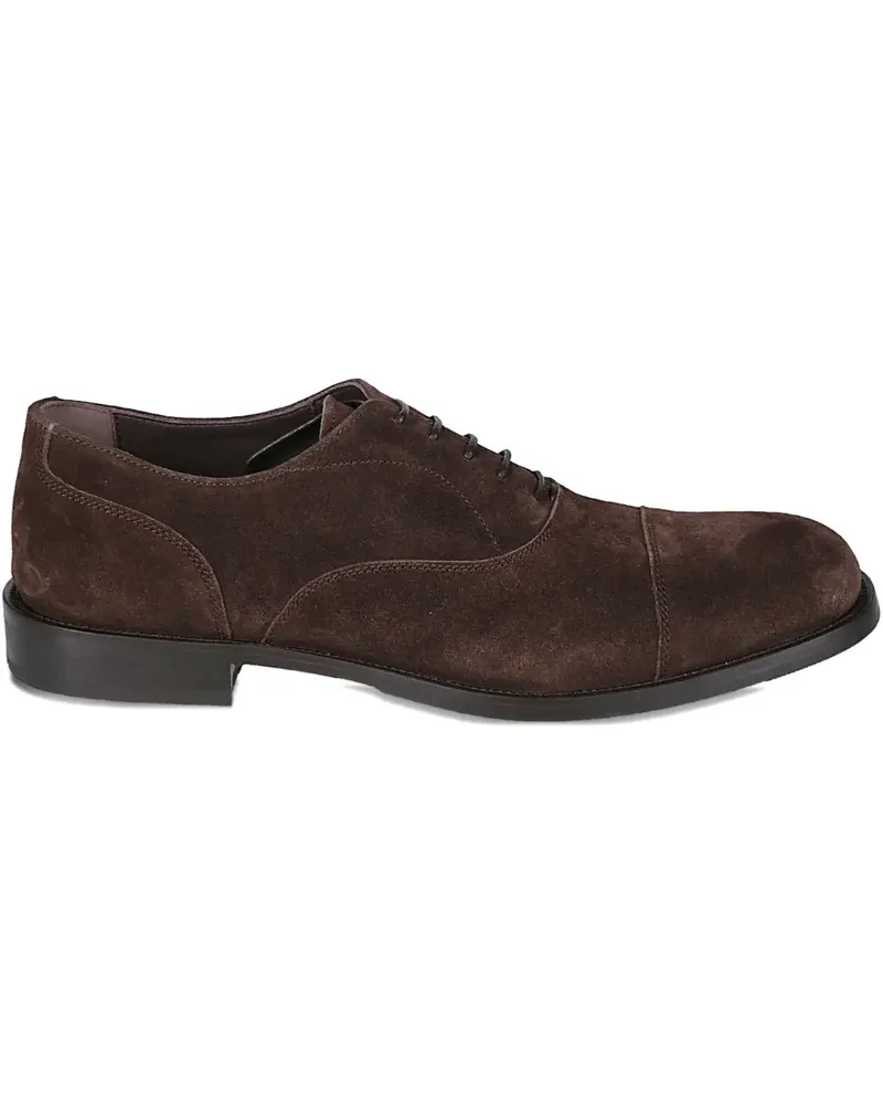 Baldinini cap-toe suede derby shoes - Braun Braun