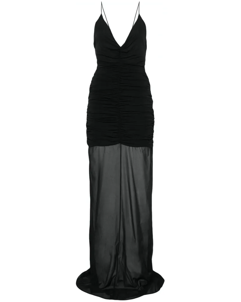 Giuseppe di Morabito Gerafftes Maxikleid - Schwarz Schwarz