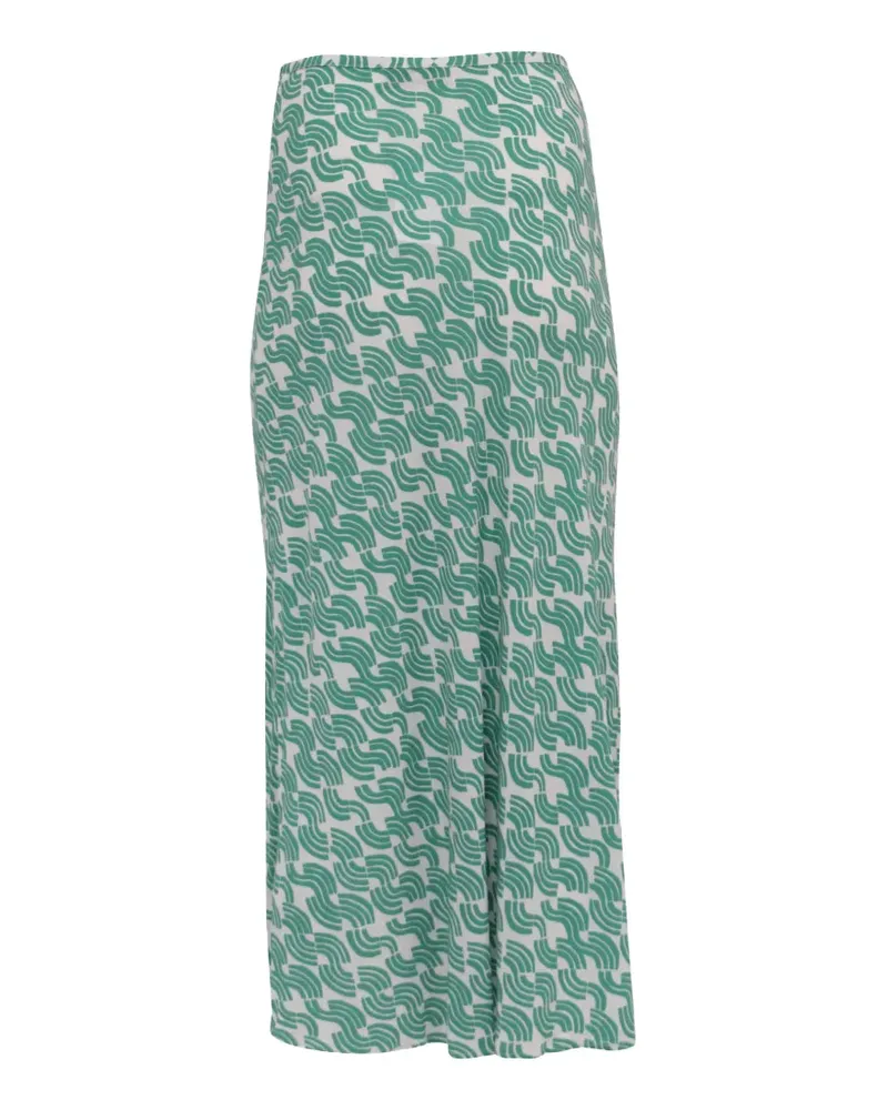 RIXO Kelly printed midi skirt - Weiß Weiß