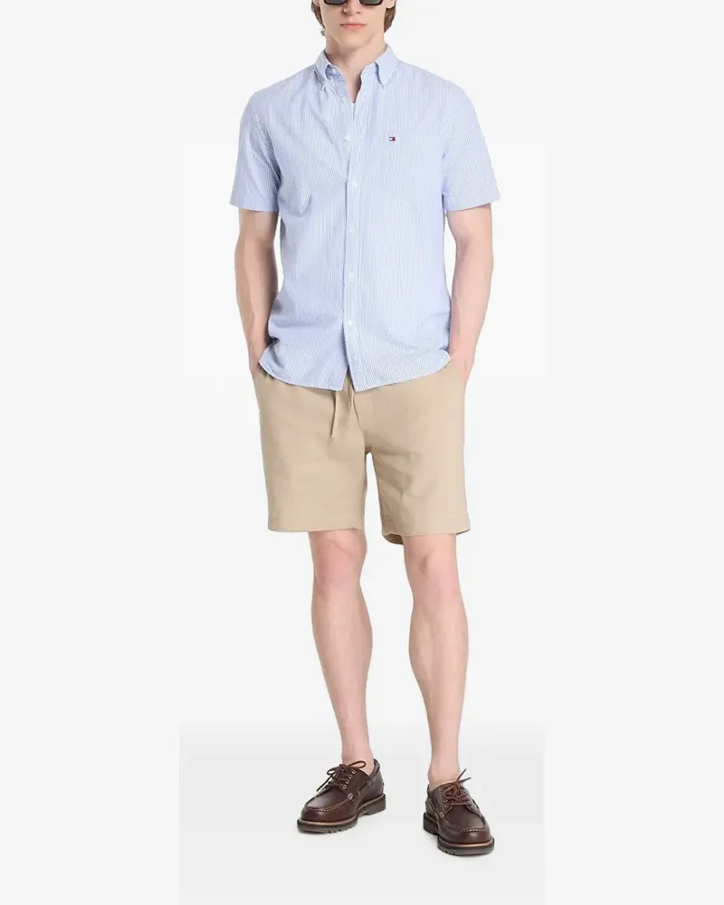 Tommy Hilfiger Hemd mit Längsstreifen - Blau Blau