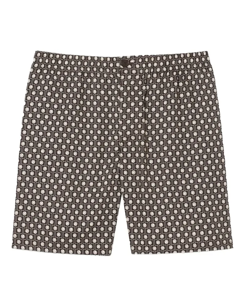 Lacoste Gemusterte Shorts - Braun Braun