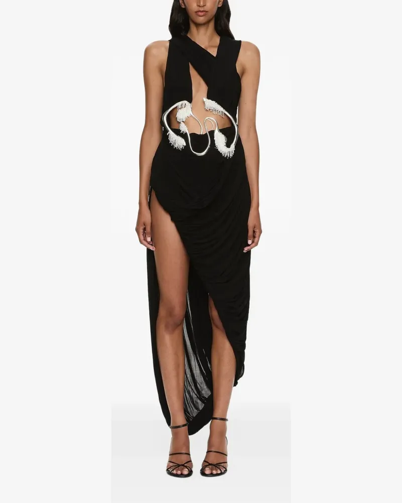 Christopher Esber sculptured draped maxi dress - Schwarz Schwarz