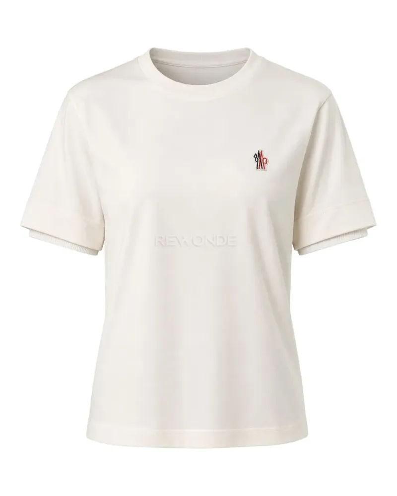 Moncler logo-patch T-shirt - Nude Nude