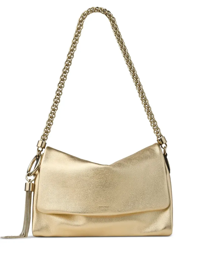 Jimmy Choo Callie Flap Schultertasche mit Quaste - Gold Gold