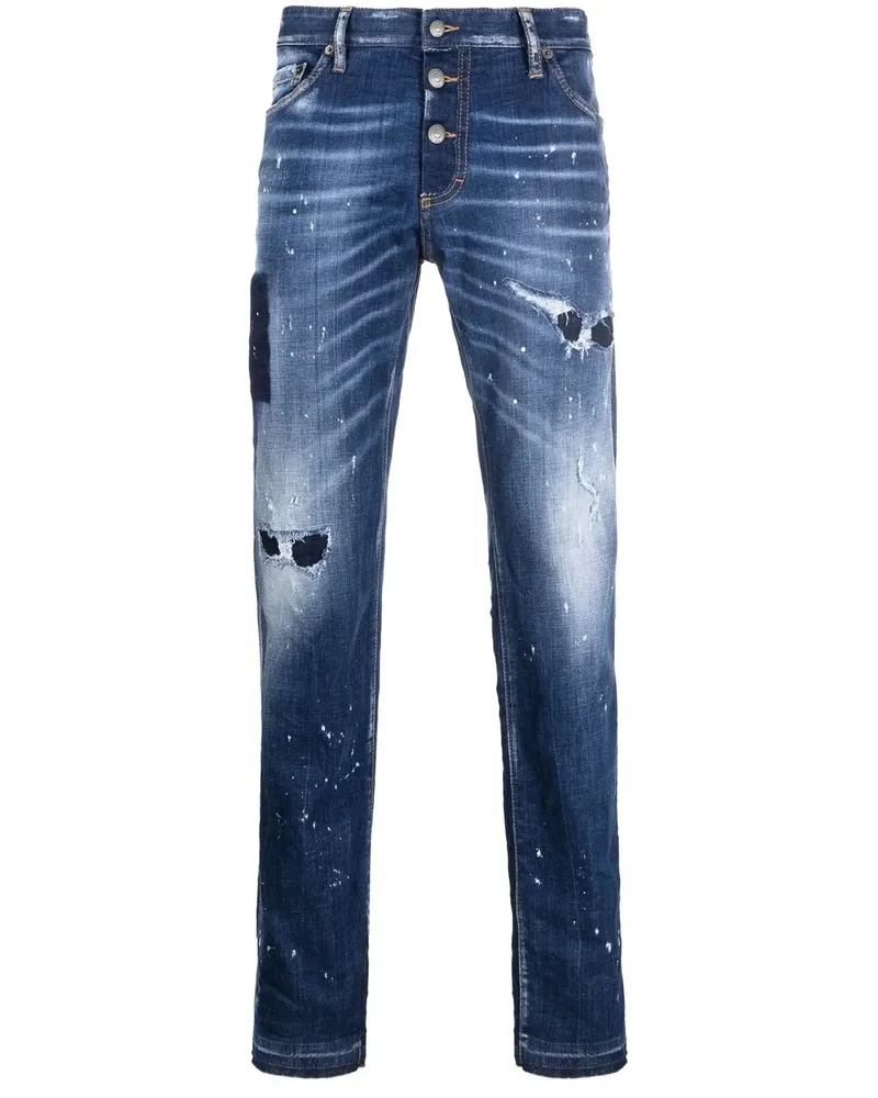 Dsquared2 Jeans in Distressed-Optik - Blau Blau