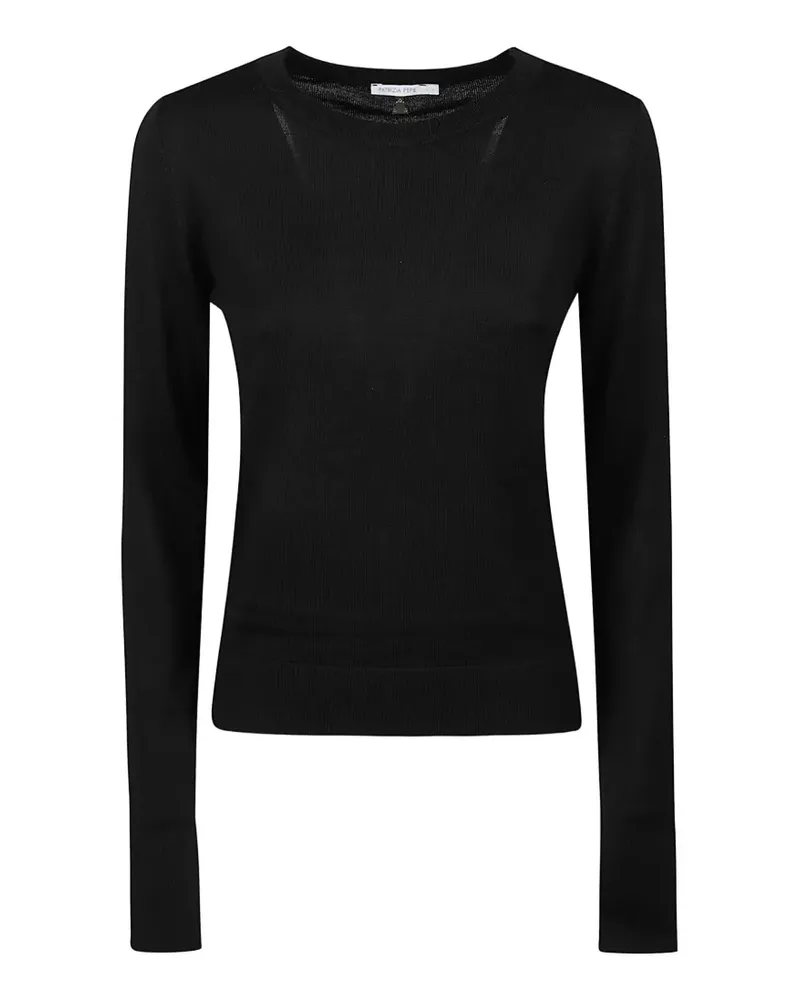 Patrizia Pepe fine-knit long-sleeve sweater - Schwarz Schwarz