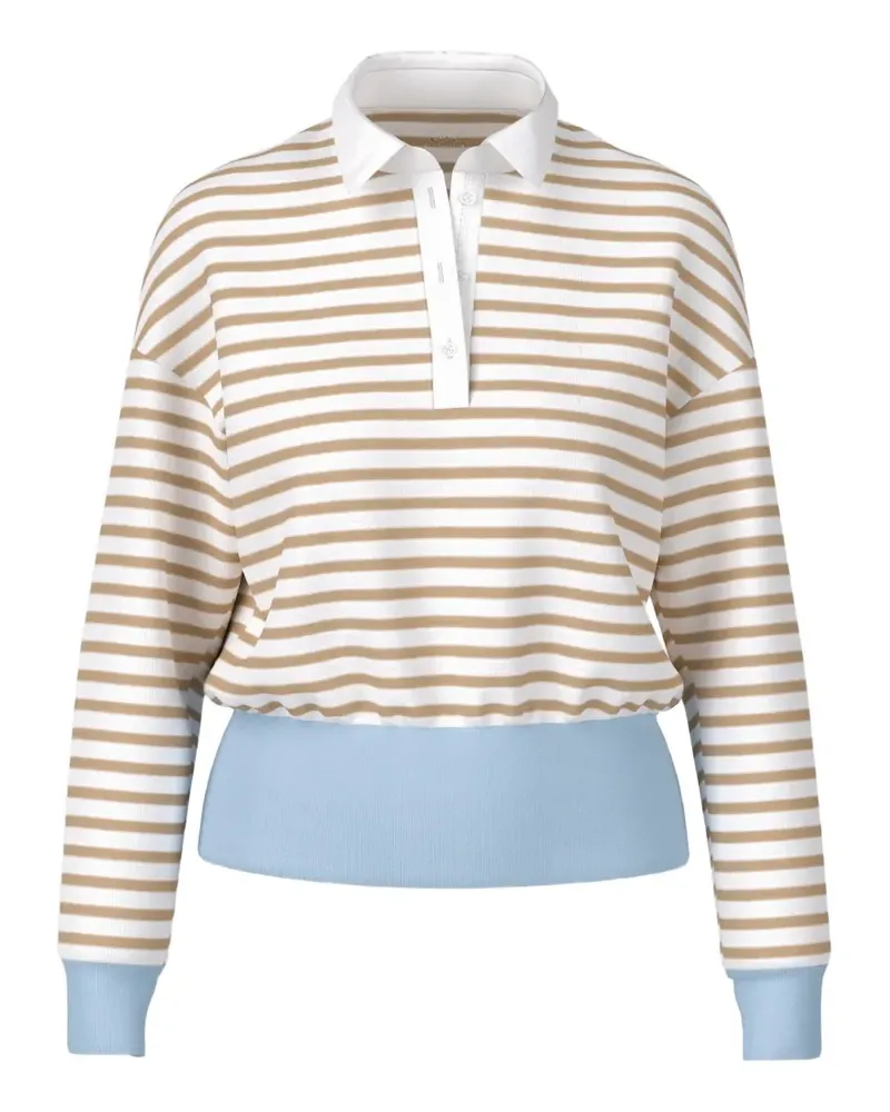 Marc Cain striped polo shirt - Weiß Weiß