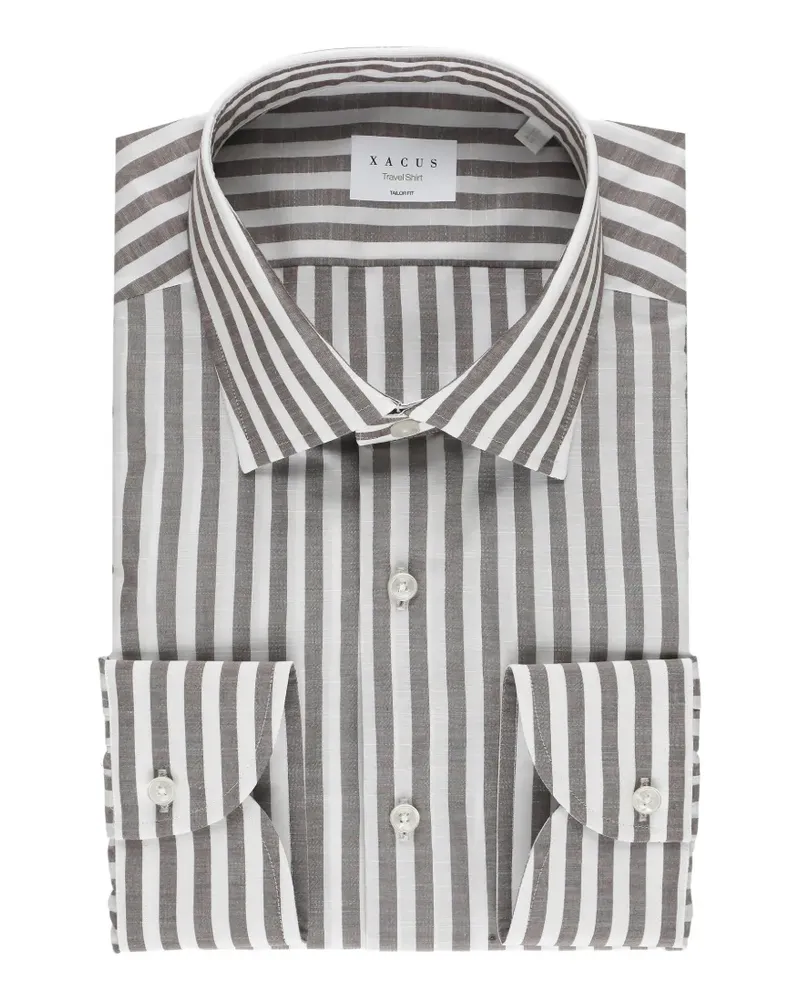 XACUS Travel striped shirt - Braun Braun