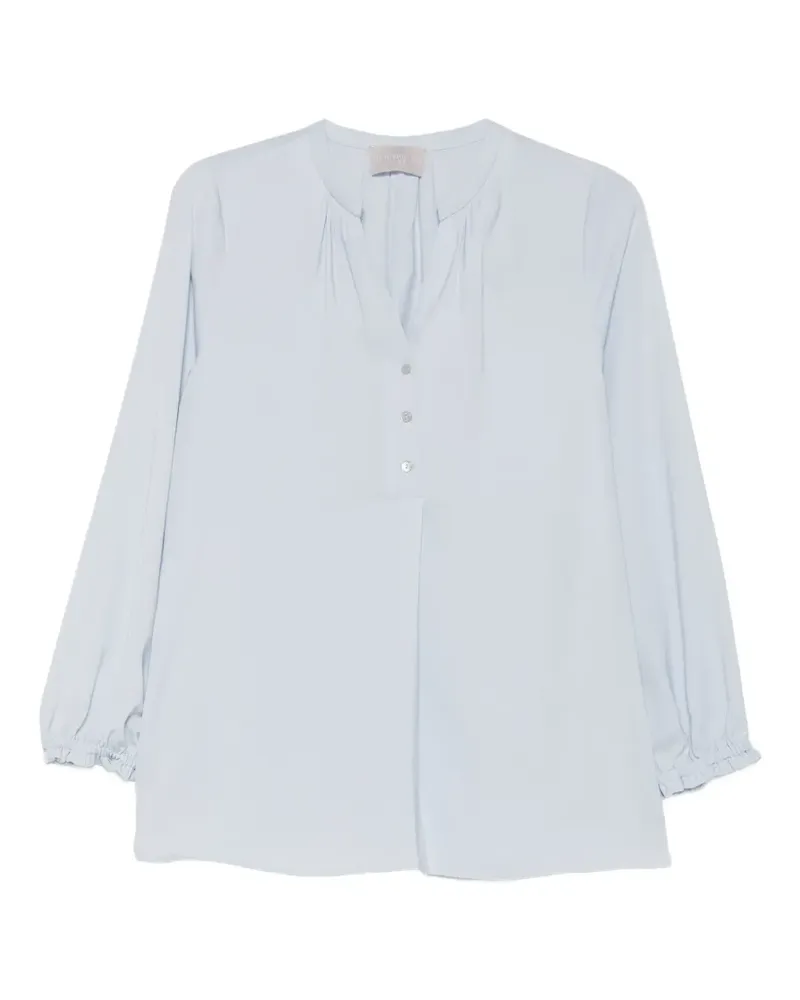 hemisphere ruched-detail blouse - Blau Blau