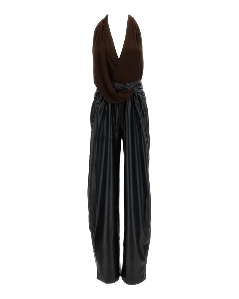 ANDAMANE Astral Jumpsuit mit drapiertem Bund - Braun Braun
