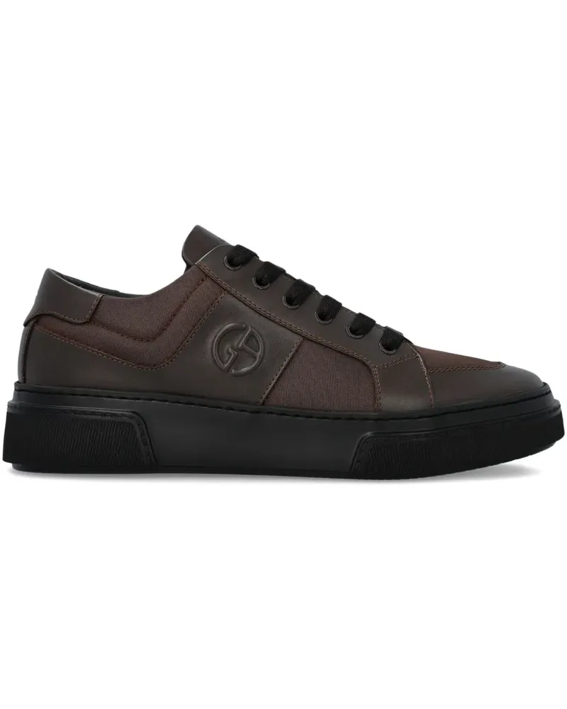 Giorgio Armani Sneakers mit Logo-Verzierung - Braun Braun