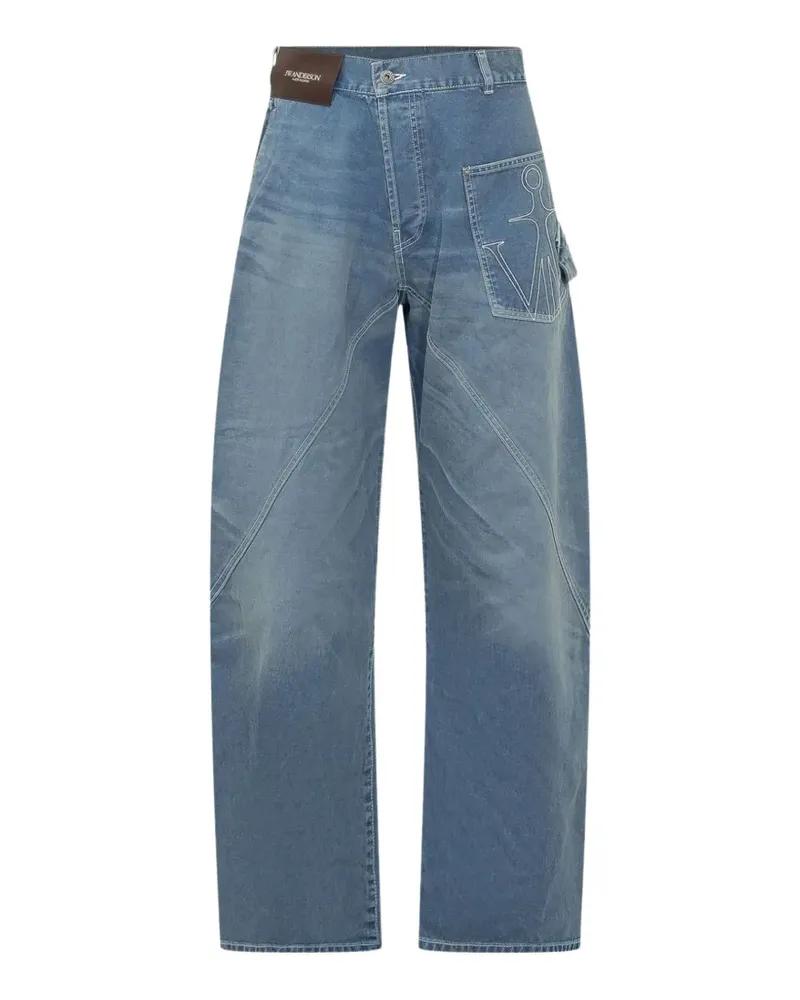 J.W.Anderson Anchor logo-embroidered carpenter jeans - Blau Blau