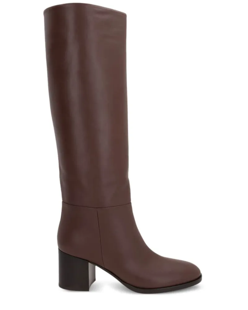 Gianvito Rossi Stiefel mit Blockabsatz 85mm - Braun Braun