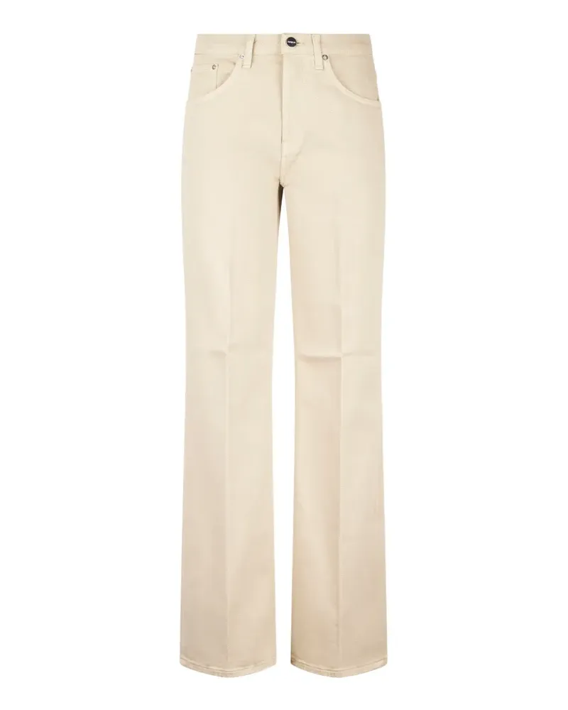 Dondup logo-patch trousers - Nude Nude