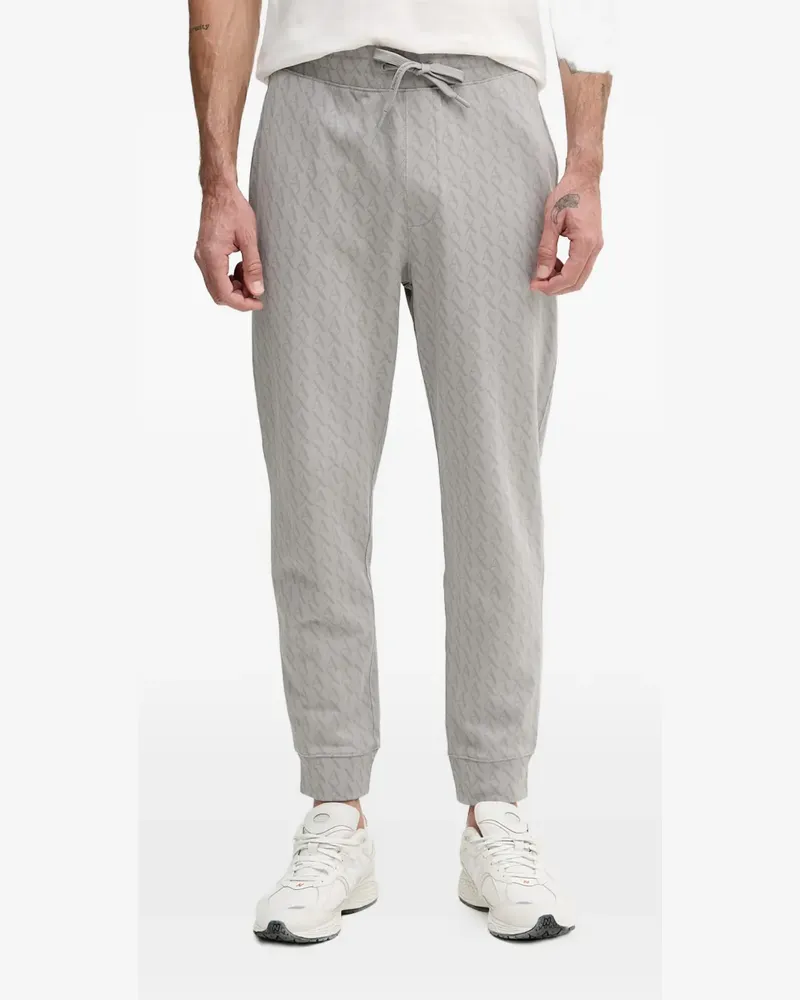 Armani Exchange monogram-pattern track pants - Grau Grau