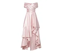 Schulterfreies Kleid mit Rüschen - Rosa