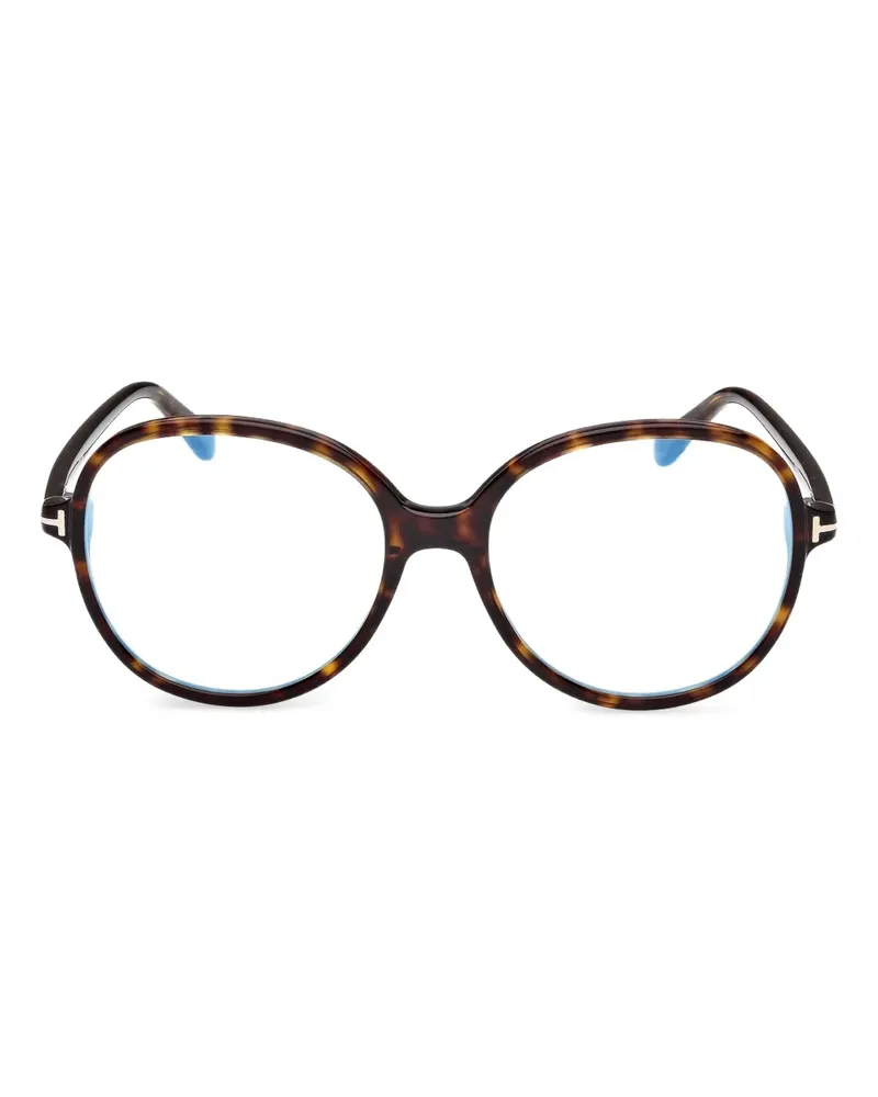 Tom Ford Brille mit rundem Gestell - Braun Braun